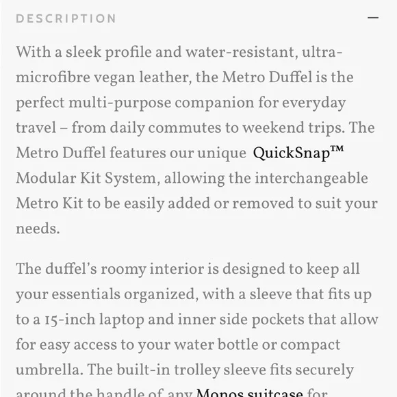 Monos Metro Duffle - Picture 8 of 13